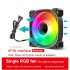 COOLMOON TY1 CPU Case Fan 120mm ARGB Case Cooler Fan 6PIN 5V ARGB Fans PC Case Cooling Mute Ventilador black forward