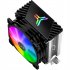 CR1200 CPU Air Cooler RGB 3Pin 2 Heat Pipe CPU Heatsink Automatic Lighting Cooling Fans For LGA 775 1150 AM4 AM3  AM3 black