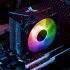 CR1200 CPU Air Cooler RGB 3Pin 2 Heat Pipe CPU Heatsink Automatic Lighting Cooling Fans For LGA 775 1150 AM4 AM3  AM3 black