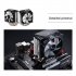 CR1200 CPU Air Cooler RGB 3Pin 2 Heat Pipe CPU Heatsink Automatic Lighting Cooling Fans For LGA 775 1150 AM4 AM3  AM3 black