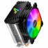 CR1200 CPU Air Cooler RGB 3Pin 2 Heat Pipe CPU Heatsink Automatic Lighting Cooling Fans For LGA 775 1150 AM4 AM3  AM3 black