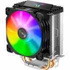 CR1200 CPU Air Cooler RGB 3Pin 2 Heat Pipe CPU Heatsink Automatic Lighting Cooling Fans For LGA 775/1150/AM4/AM3+/AM3 black
