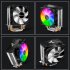 CR1200 CPU Air Cooler RGB 3Pin 2 Heat Pipe CPU Heatsink Automatic Lighting Cooling Fans For LGA 775 1150 AM4 AM3  AM3 black
