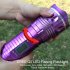 CREE LED Fishing Flashlight emits 200 lumen  has a White and Blue LED s  a 6000mAh battery  LCD display and comes with a tripod and carry bag   