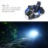 CREE T6 Head lamp with 1200 Lumens and 3 light settings is weatherproof and has a long usage time running off two powerful 18650 batteries 