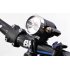 CREE T6 LED Bike Light with added Red Laser front guide light  as well as the main light producing 2000 Lumens that can be controlled by a remote control