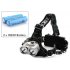 CREE T6 LED Headlamp emits 1800 Lumens  has 4 Modes  a Weatherproof design and two 18650 Batteries