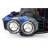 CREE XM L 2xT6 LED Headlamp emits 1600 Lumens as well as 4 Modes and an USB Output