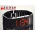 CVIZ LT78  Like lava erupting from a volcano  the red LED lights of the Ignis LED Watch watch glow from the depths of the black holes  informing you of   