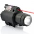CVKW G372  Tactical LED Flashlight with Red Laser Sight for you to simultaneously illuminate and aim the target under low light conditions  