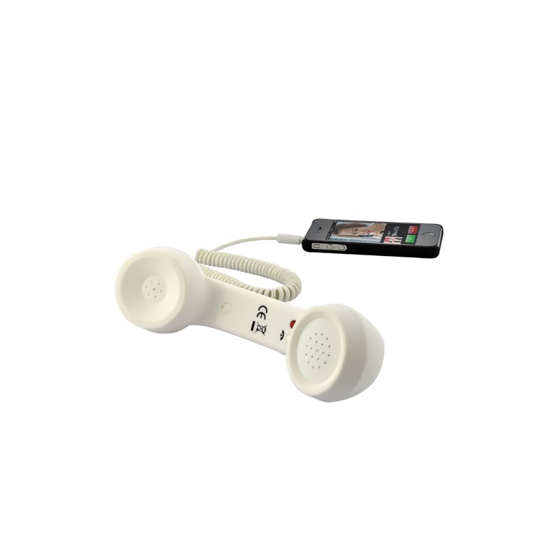3.5mm White Retro Handset