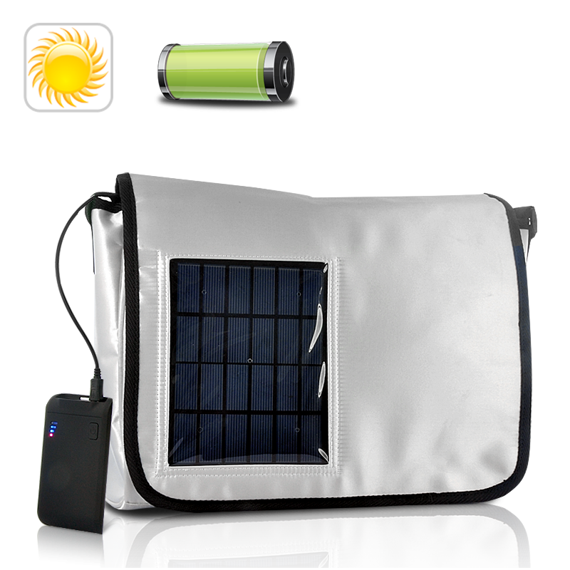 2200mAH Solar Battery Messenger Bag