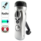 CVVO H52  Every household  camper  traveler  vehicle should have one of these Wind Up LED Flashlights with Cell Phone Charger  Alarm and Radio 