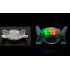 CVWQ G358  Add a colorful bite to your Christmas and New Year festivities with this Vampire Teeth Flashing Multicolor LED Mouthpiece  