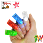 CVWQ G369  Be the life of the party with this Flashing Finger Beam LED Light Set  Featuring a red  green  blue  and white LED  these lights fit easily over   
