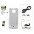 CVXF A123 White  4 4mm Ultra thin Backup Battery Power Pack Case for the top selling smartphone in the world   the Samsung Galaxy S2 i9100  Fits perfectly and  
