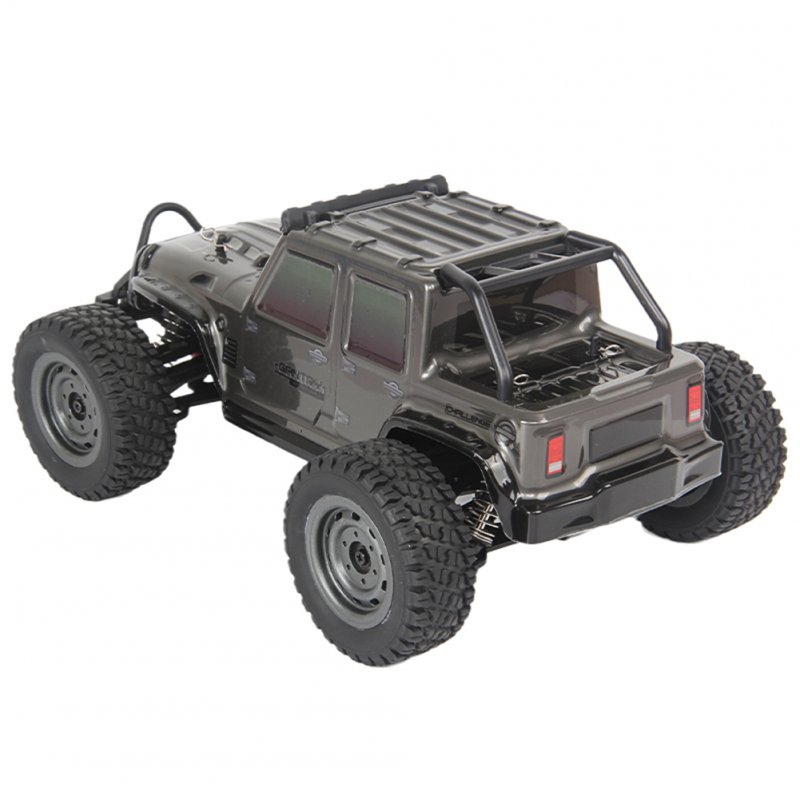 16103 1/16 2.4GHz 4wd Rc Car 390 High-speed Carbon Brush Strong Magnetic Motor 5-wire 17g Steering Gear Spring Shock Absorption Car Model Toys Black