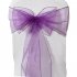 CYNDIE Hot Sale New 8 x108 Organza Chair Cover Sash Sashes Bow Wedding Venue Decoration 30 Colors Purple 50pcs