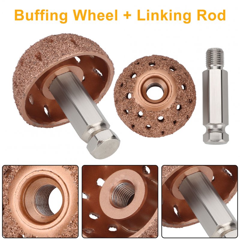 38mm Tire Buffer Wheel 70 Grid Tire Buffer Tire Repair Grinding Head Coarse Grit Buffing Wheel With Linking Rod 