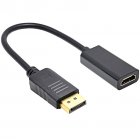 Cable Adapters DP to HDMI for 1080P HdMI Converter Cable Adapter for Hp and Dell Laptop Display Port black