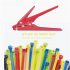 Cable Tie Tool With Hand Block Handle Adjusting Knob 45 High Carbon Steel Wire Binding Cutting Fastening Cable Tie Tool For Cables And Wires red