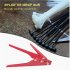 Cable Tie Tool With Hand Block Handle Adjusting Knob 45 High Carbon Steel Wire Binding Cutting Fastening Cable Tie Tool For Cables And Wires red