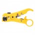 Cable Wire Stripper Multi functional Cutter Striper Electric Stripping Tools Compatible For UTP STP RG59 RG6 RG7 RG11 Yellow  plug in card 