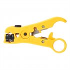 Cable Wire Stripper Multi-functional Cutter Striper Electric Stripping Tools Compatible For UTP STP RG59 RG6 RG7 RG11 Yellow [plug-in card]