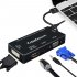 Cabledeconn 4 in1 HDMI Splitter HDMI to VGA DVI Audio Video Cable Multiport Adapter Converter  black
