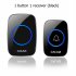 Cacazi Wireless Waterproof Doorbell 300m Range 0 110db 5 Levels Ringtones Home Intelligent Door Bell Black US Plug