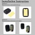 Cacazi Wireless Waterproof Doorbell 300m Range 0 110db 5 Levels Ringtones Home Intelligent Door Bell Black EU Plug