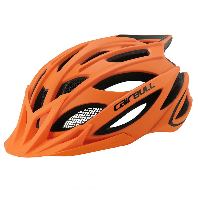 Cairbull CROSSOVER Cycling Helmet MTB Bike Helmet Integrated Rear Light Casco Ciclismo Road Mountain Helmets Safety Cap Orange_L (59-62CM)