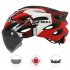 Cairbull Helmet Ultralight Off road Mountain Bike Cycling Helmet with Removable Visor Taillight black M   L  54 61CM 