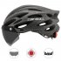 Cairbull Helmet Ultralight Off road Mountain Bike Cycling Helmet with Removable Visor Taillight Black white M   L  54 61CM 