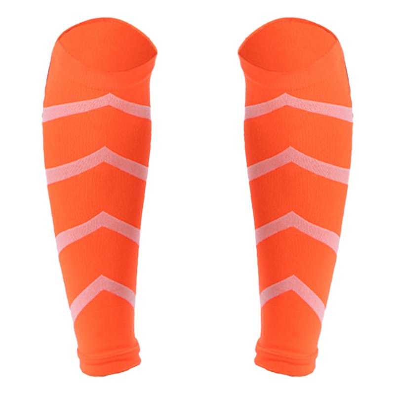 Calf Compression Sleeves Running Support Recovery Improve Blood Circulation For Shin Splint Men Women 240-pin bright stripe orange