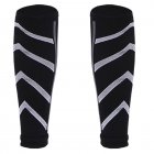 Calf Compression Sleeves Running Support Recovery Improve Blood Circulation For Shin Splint Men Women 240 pin bright stripe black