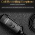 Call Recording Headset Voice Record Mobile Phone Call Video Audio Record Earphone Phone Headset for Android IPhone White