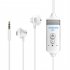 Call Recording Headset Voice Record Mobile Phone Call Video Audio Record Earphone Phone Headset for Android IPhone White