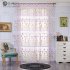 Calla Lily Printing Curtain Yarn Drapes for Living Room Bedroom Balcony Window purple W100cm   H200cm