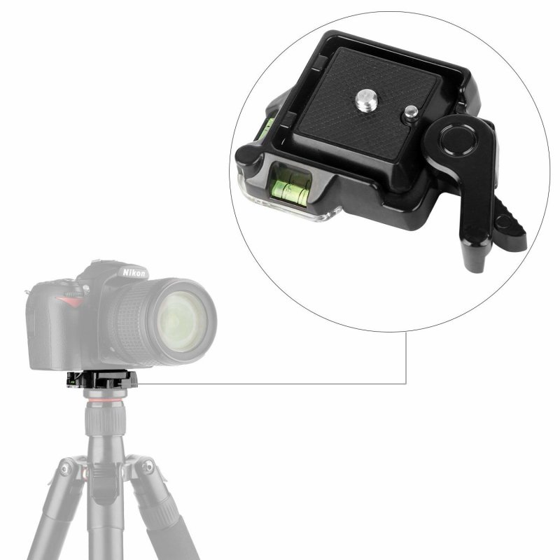 Camera Camcorder Tripod Monopod Ball Head Quick Release Plate Clamp Adapter  black