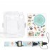 Camera Case Scratch Resistant Crystal Storage Protective Cover With Straps Sticker Compatible For Instax Mini 12 transparent suit 1