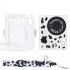 Camera Case Scratch Resistant Crystal Storage Protective Cover With Straps Sticker Compatible For Instax Mini 12 transparent suit 1