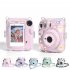 Camera Case Scratch Resistant Crystal Storage Protective Cover With Straps Sticker Compatible For Instax Mini 12 transparent suit 1