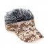 Camouflage Baseball Cap Show Wigs Caps Sunshade Hip Hop Hat Yellow camouflage blonde wig adjustable