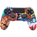 Camouflage Case Graffiti Studded Dots Silicone Rubber Gel Skin for Sony PS4 Slim Pro Controller Cover Case for Dualshock4 Cartoon game