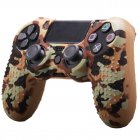 Camouflage Soft Silicone Case <span style='color:#F7840C'>Skin</span> Grip Cover for 4 PS4 Controller coffee