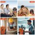Camping Fan 10400mah Air Circulators Rechargeable Wireless Portable Table Electric Fan with Hook Orange