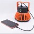 Camping  Fan  Light Outdoor Usb Recharging Remote Control Hanging Tent Light Orange black