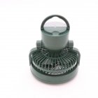 Camping Fan Light Multifunctional Adjustable 10000mah Lithium Battery Led Outdoor Camping Lantern Green