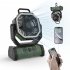 Camping Fan With LED Light  20000mAh Rechargeable Battery Operated Tent Fan With Dual Hang Hook  Remote Control Portable Electric Fan For Outdoor Fishing Picnic